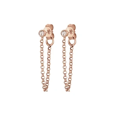Abbildung von Elli Ohrringe Damen Ohrstecker Kette Trend Geo mit Kristall in 925 Sterling Silber
