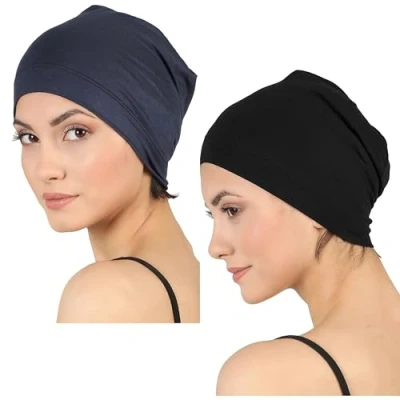 Abbildung von Deresina Headwear Schlafmutze Kopfbedeckung Chemo (Black Denim)