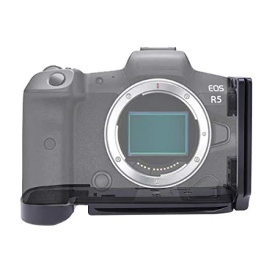 Abbildung von R5 R6 L Bracket Plate, Hersmay Verstellbare vertikale Schnellwechselplatte Handgriff Halterung Winkel für Canon EOS R5C spiegellose Kamera