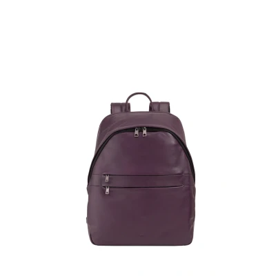 Abbildung von DUDU Damen und Herren Lederrucksack für PCs bis zu 15,6“ MacBook 16 Zoll, Reiserucksack 20 Liter, Rucksack Arbeit Büro mit elegantem essentiellem Design Deep Purple