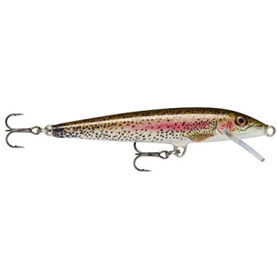Abbildung von Rapala Unisex Adult Original Floater Angelköder Angelzubehör aus Balsaholz Süßwasser Spinnköder Lauftiefe 0.9 1.5m Fischköder 7cm, 4g Hergestellt in Estland Live Rainbow Trout, Standard