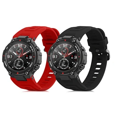 Abbildung von kwmobile 2x Sportarmband kompatibel mit Huami Amazfit T Rex/T Rex Pro Armband Fitnesstracker Band Set aus TPU Silikon