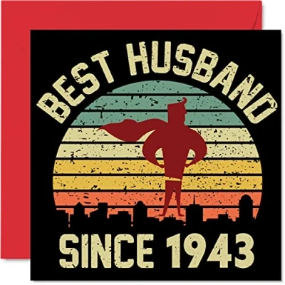 Abbildung von 81. Karte Hochzeitstag Jahrestag für Ehemann Bester Alles Gute zum Hochzeits Jubiläum Karten den Partner, 145mm x Grußkarten Einundachtzig Jahrestage