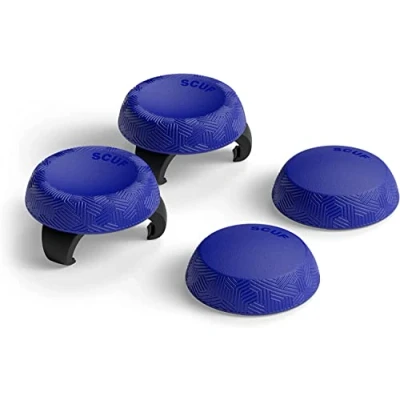 Abbildung von SCUF Daumenstiel Griffe 4er Pack Mit 2 Sockeln Tactic Joystick Daumengriffe für Xbox One and Series XS, PS4, PS5, Nintendo Switch Pro Controller Blau