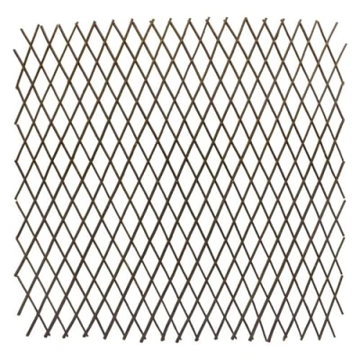Abbildung von Spetebo Rankgitter Weide ausziehbar 140 x 110 cm Holz Scherenspalier Anzahl, 1 St., Stück, platzsparend zusammenfaltbar