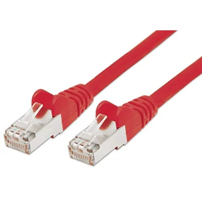 Abbildung von PremiumCord Netzwerkkabel, Ethernet, LAN &amp; Patch Kabel CAT6a, 10Gbit/s, S/FTP PIMF Schirmung, AWG 26/7, 100% Cu, schnell flexibel und robust RJ45 kabel, rot, 0,5m
