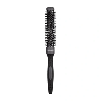 Abbildung von Termix Evolution XL. Thermische Rundhaarbürste mit 3 cm längerem Keramikrohr für langes Haar. Reduziert dank seiner ionisierten Fasern und des Anti Haft Rohrs die Trocknungszeit. Durchmesser: 23 cm.