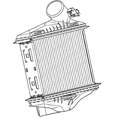 Abbildung von HELLA 8ML 376 746 241 Ladeluftkühler mit Sensor BLACK MAGIC SMART: Fortwo II Coupe, Cabrio