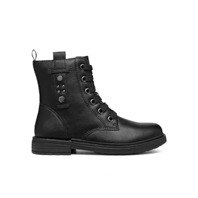 Abbildung von Geox Schnürboots &quot;J ECLAIR GIRL M&quot;, Bikerboots, Winterstiefel, Boots mit modischem Blockabsatz