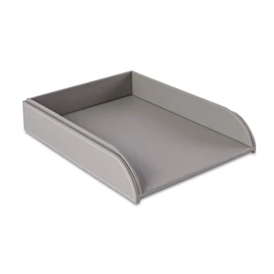 Abbildung von Osco Faux Leather Letter Tray Grey