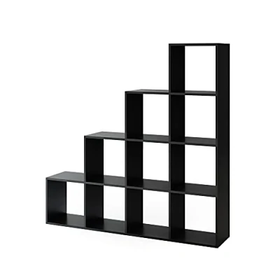 Abbildung von Vicco Treppenregal, Schwarz, 142.4 x 143 cm