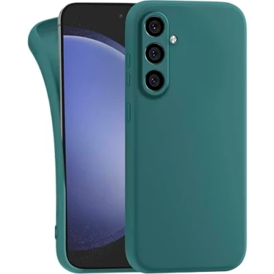 Abbildung von MyGadget Hülle kompatibel mit Samsung Galaxy S24 Plus robuste Handyhülle TPU Case Slim Silikonhülle Back Cover Kratzfest Schutzhülle Matt Olivgrün