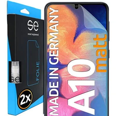 Abbildung von smart engineered [2 Stück] Entspiegelte 3D Schutzfolien kompatibel mit Samsung Galaxy A10, hüllenfreundliche matte Displayschutz Folie, Schutz vor Schmutz und Kratzern, kein Schutzglas