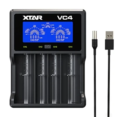 Abbildung von XTAR Men&#039;s VC4 4 USB Ladegerät, Black
