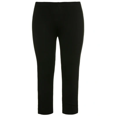 Abbildung von Ulla Popken Grosse GRÖSSEN Capri Klassische 7/8 IN UNI Enganliegende Nachtwäsche Hose, Damen, Größe: 46/48, Schwarz