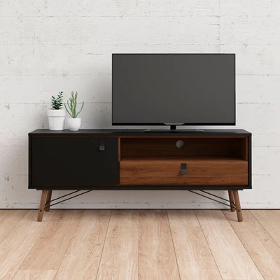 Abbildung von Home affaire TV Board &quot;TV Möbel, Fernsehtisch, Unit, Media Sideboard,&quot;, mit 1 Tür, offenen Fach und Schublade, Höhe 60 cm