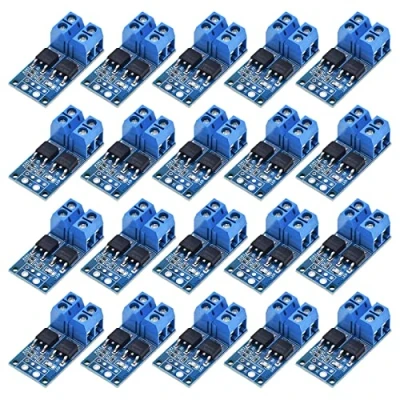 Abbildung von Vegena 20 Stücke Mosfet Modul, Treibermodul 5V 36V 15A (max. 30A) 400W Dual Trigger Switch Drive Module PWM Driver Einstellung Elektronische Schalter Control Board für Arduino