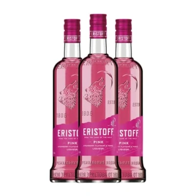 Abbildung von Wodka Eristoff Pink 70 cl (Schachtel mit 3 Flaschen von cl)