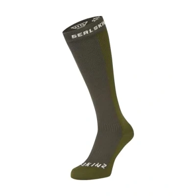 Abbildung von SEALSKINZ Unisex Waterproof Cold Weather Knee Length Sock Worstead Wasserdichte Kniestrümpfe Für Kaltes Wetter, Olivgrün, S EU