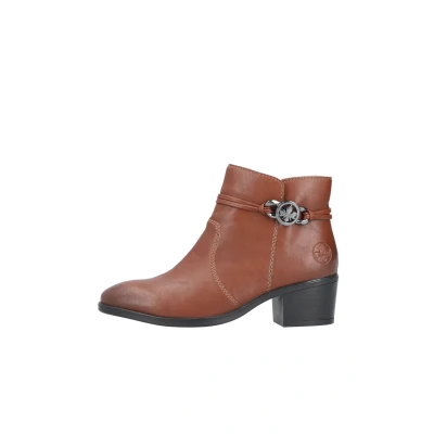 Abbildung von Rieker Damen Ankle Boots 73970, Frauen Stiefeletten,knöchelhoch,reißverschluss,Stiefel,Bootee,Booties,halbstiefel,braun (22),36 EU / 3.5 UK