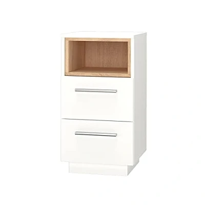 Abbildung von Vicco Nachtschrank Beatrice, Weiß/Sonoma, 36 x 68 cm