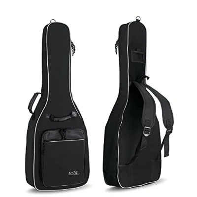 Abbildung von ROCKTILE 3/4 und 7/8 Klassik Gitarrentasche (gepolsterter Gigbag, Rucksackgarnitur, 2 Außentaschen) schwarz