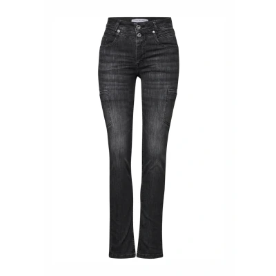 Abbildung von Street One IM LOOK Jeans Slim Fit, Damen, Größe: 33x30, Schwarz