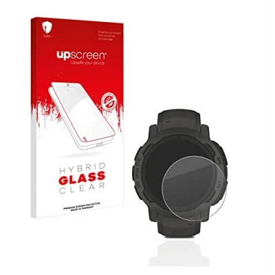 Abbildung von upscreen Schutzglas für Garmin Instinct 2 Solar Schutzfolie, Glas Folie [Klar, 9H Panzerschutz, Anti Fingerprint]