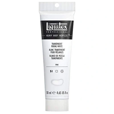 Abbildung von Liquitex 8870238 Professional Heavy Body Acrylfarbe in Künstlerqualität mit ausgezeichneter Lichtechtheit buttriger Konsistenz, 138ml Tube Mischweiß transparent