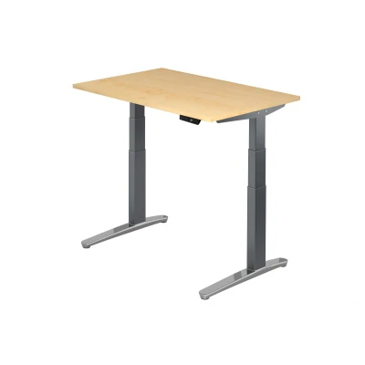 Abbildung von Hammerbacher Schreibtisch XBHM12 Ahorn/Graphit Kufe poliert