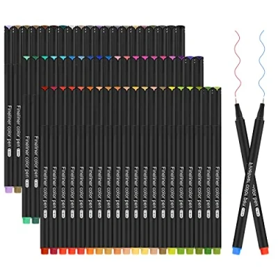 Abbildung von Funnasting Fineliner Stifte, 60 Farben Set, 0.4mm Bullet Journal Stifte Farbig Filzstift Set Farbe Pen für Sketch, Schreiben, Hinweis Kalender, Malen Erwachsene