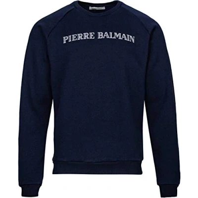 Abbildung von Pierre Balmain Herren Pullover Sweatshirt Logo Sweat Shirt Men, Farbe: Dunkelblau, Größe: 56