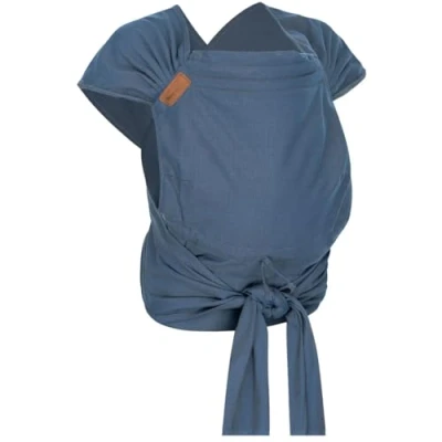 Abbildung von Hoppediz Hop Tye Advanced 4 in 1 Babytrage für Neugeborene ab Geburt Halfbuckle Tragehilfe mit Tuchträgern mitwachsend bis 20 kg Design Kreta