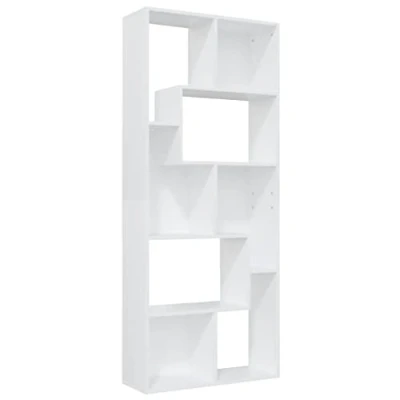 Abbildung von vidaXL Bücherregal Raumteiler Standregal Wandregal Aktenregal Sideboard Regal Büroregal Raumtrenner Schrank Büro Weiß 67x24x161cm Holzwerkstoff