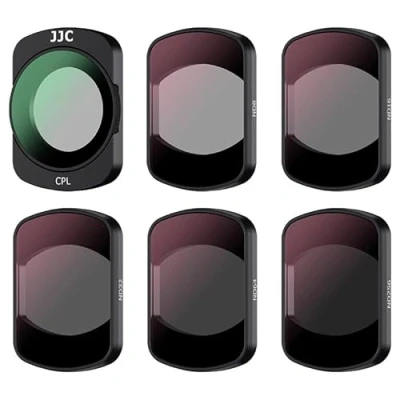 Abbildung von JJC 6er Pack Magnetisches ND CPL Filter Kompatibel mit DJI Osmo Pocket 3, ND8 ND16 ND32 ND64 ND256 Neutraldichte Graufilter Cirkular Polarisations Polfilter, Zubehör für 3 Action Kamera
