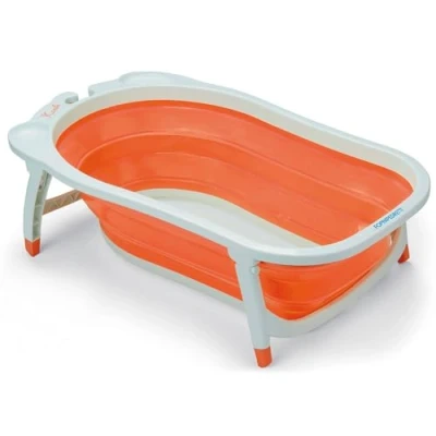 Abbildung von Foppapedretti Soffietto Baby Badewanne, für Babys von der Geburt bis 15 kg, 23 x 46 81 cm, 2 Orange