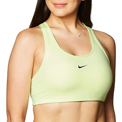 Abbildung von Nike Damen Dri FIT Swoosh Sport BH, Barely Volt/Black, 2XL