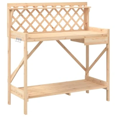 Abbildung von vidaXL Blumenständer Pflanztisch mit Rankgitter Massivholz Tanne (1 St)