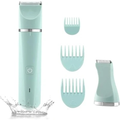 Abbildung von Bikini Trimmer Rechargeable Electric Razor Pubic Hair for Women Shaver Legs Arms Body Men and Removal with Snap In Ceramic Blades