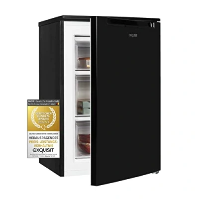 Abbildung von exquisit Gefrierschrank GS81 040C schwarz, 85,5 cm hoch, 54,5 breit