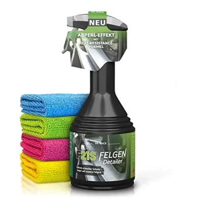 Abbildung von Felgenpflege Set: Dr. Wack P21S Felgen Detailer Felgenreiniger Felgenversiegelung + Shiny Freaks Edgeless Allrounder Premium Mikrofasertuch 200GSM 2 teilig