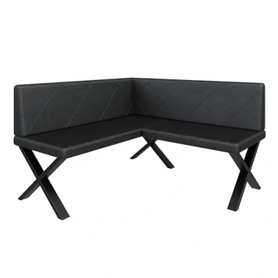 Abbildung von Eckbank Akiko Metal X Eckbankgruppe für Ihrem Esszimmer, Küche modern, Sitzecke, Essecke. Perfekt Küche, Büro und Rezeption. Solide Starke Verarbeitung. (130x130 Soft11)