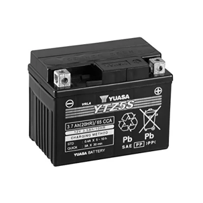 Abbildung von YUASA YTZ5S (CP) Hohe Leistung wartungsfrei Akku 11.5 x 7.2 8.6 cm