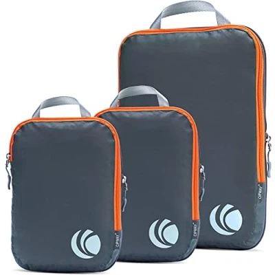 Abbildung von Cipway Kompressions Packwürfel Set, ultraleicht, erweiterbar, Reisepack Organizer für Handgepäck (grau, 3 Stück)