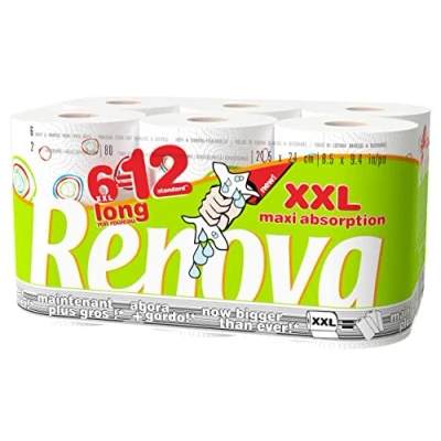Abbildung von Renova Max Absorption Compact Küchenrolle, Größe XXL, 6 Stück