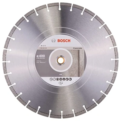 Abbildung von Bosch Professional 1x Diamanttrennscheibe Standard for Concrete (für Beton, Porenbeton, Ø 400 x 20/25,40 3,2 10 mm, Zubehör für Tisch &amp; Benzinsägen)