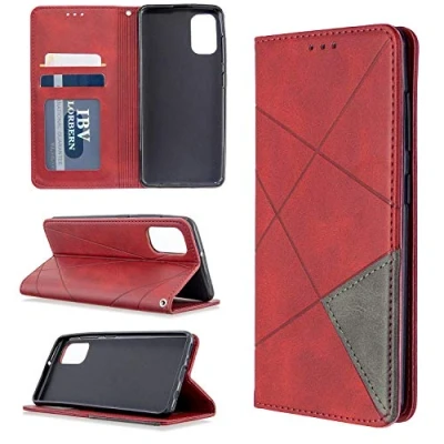 Abbildung von QiongniAN Hülle für Samsung Galaxy A41 (European Version) Leder,Hülle SM A415F/DSN 2020 / A415F/DS A415F/DSM Schutzhülle Case Cover Red