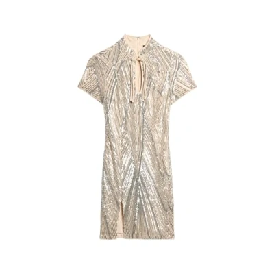 Abbildung von Superdry Cocktailkleid/festliches Kleid, Damen, Größe: 38, Silver deco sequin