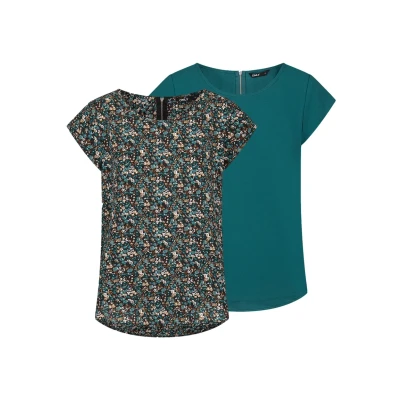 Abbildung von ONLY 2 PACK Bluse Deep teal, Damen, Größe: 40, teal