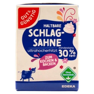 Abbildung von Gut &amp; Günstig haltbare Schlagsahne 30% Fett, 27er Pack (27 x 200g)